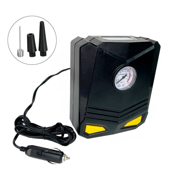 Compresor de Aire Portátil 150 PSI para Auto – Inflador Eléctrico 12V Multifunción