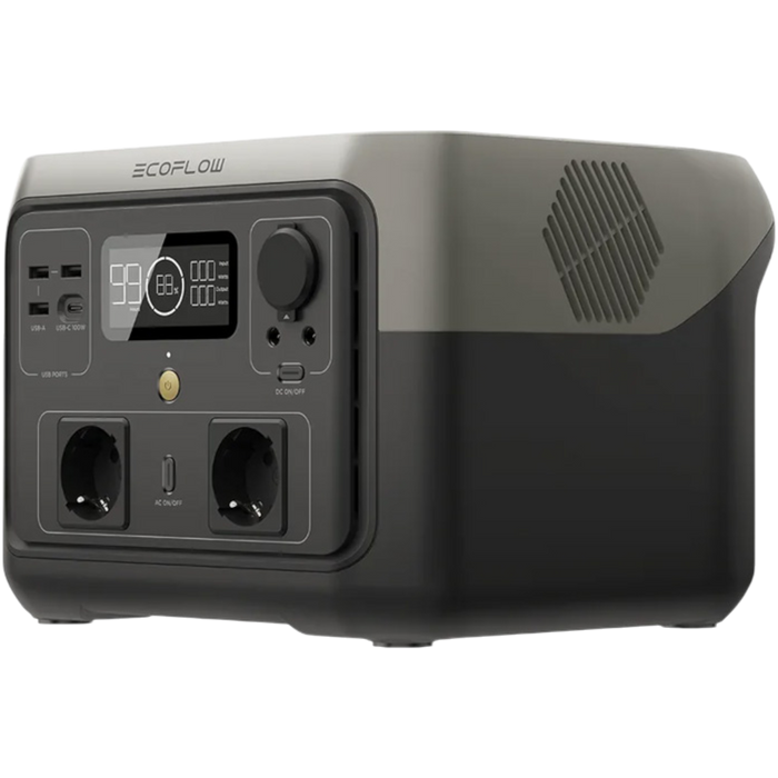 ESTACION ECOFLOW RIVER 2 MAX / 512Wh / 4 TOMAS / USB-A / USB-C / BAT. LITIO