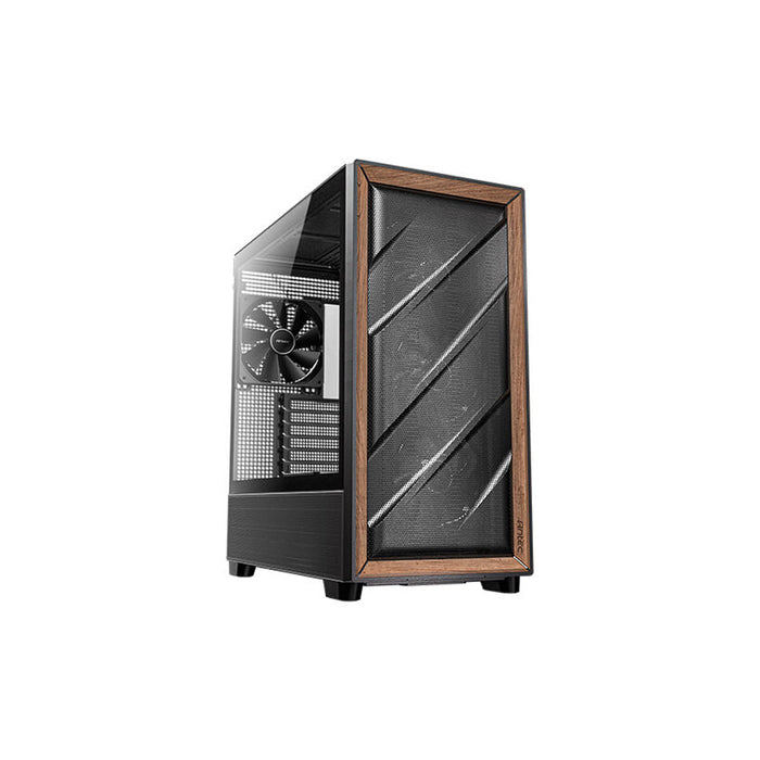Case Antec Flux Wood Black – Diseño único con madera, 5 ventiladores y GPU hasta 408mm 🎮🚀