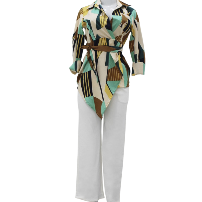 BLUSA CASUAL EN FORMA DE TRIÁNGULO FASHION PARIS