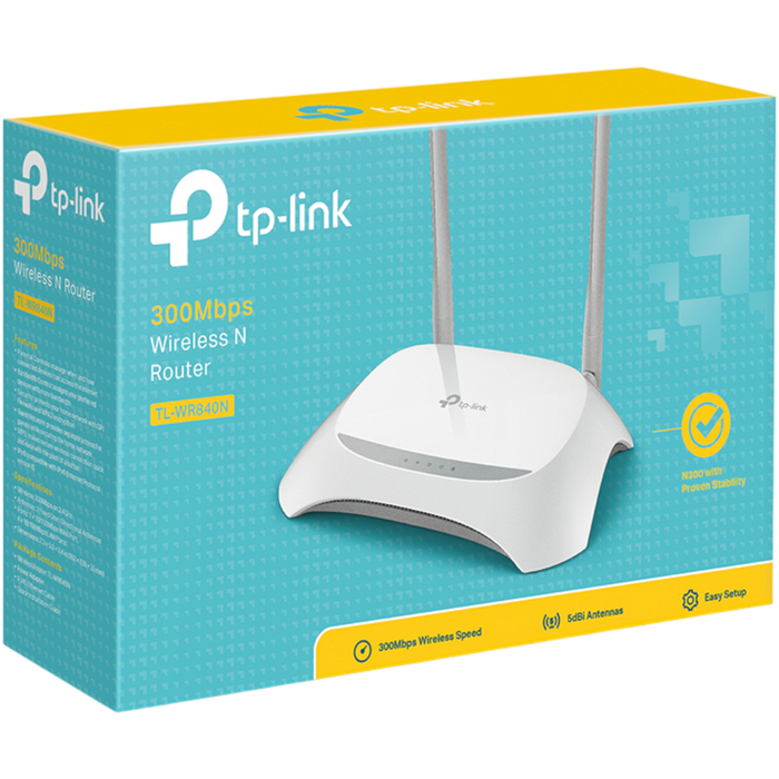 ROUTER TP-LINK TL-WR840N N300, 2 ANT., 4 PUERTOS FE