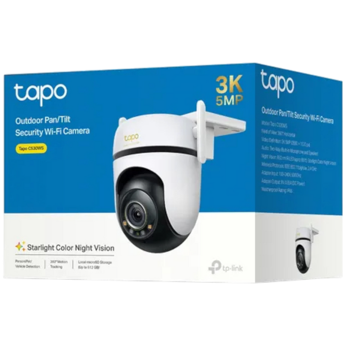 Cámara TP-Link Tapo C530WS 360° | 5MP | Detección IA | Visión Nocturna Color | Audio Bidireccional | IP66 | Hasta 512GB
