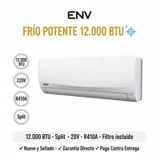 Aire Acondicionado ENV Split 12.000 BTU – Imagen promocional